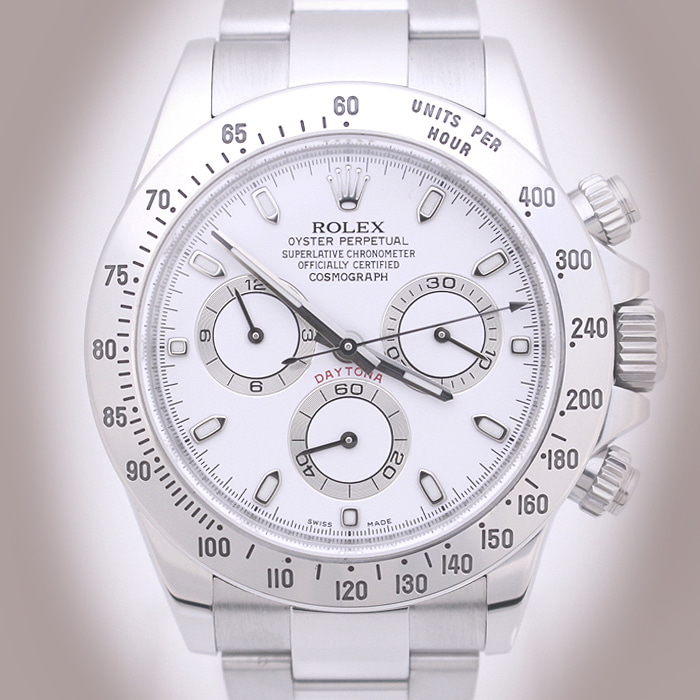 Rolex(로렉스) 116520 코스모그래프 데이토나 스틸 화이트 다이얼 오토매틱 시계