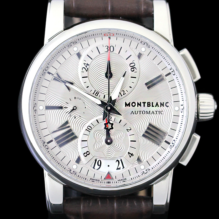 Montblanc(몽블랑) 102378 4810 크로노그래프 44MM 스틸 오토매틱 가죽밴드 시계