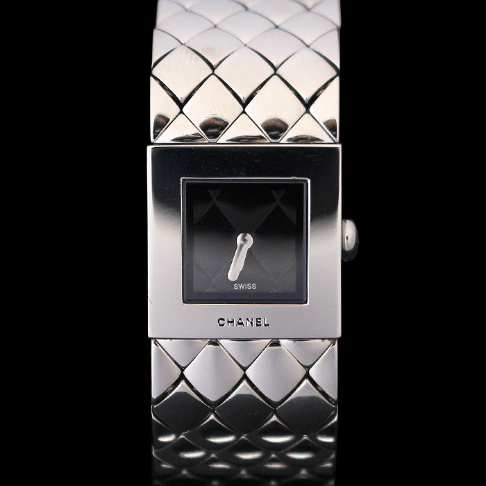 Chanel(샤넬) H0009 블랙 다이얼 스틸 쿼츠 마트라세 여성 시계