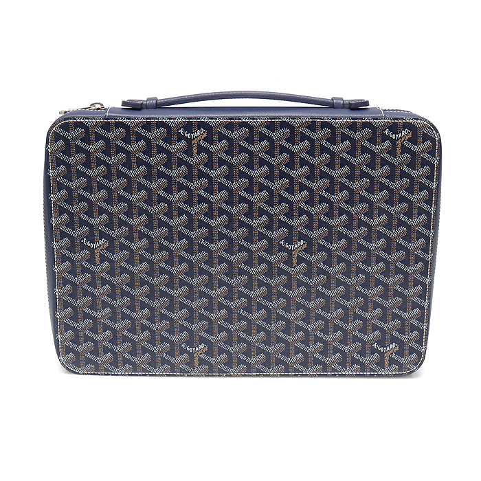 Goyard(고야드) 마린 블루 고야딘 캔버스 A4 콤파뇽 유니버셜 클러치 서류가방