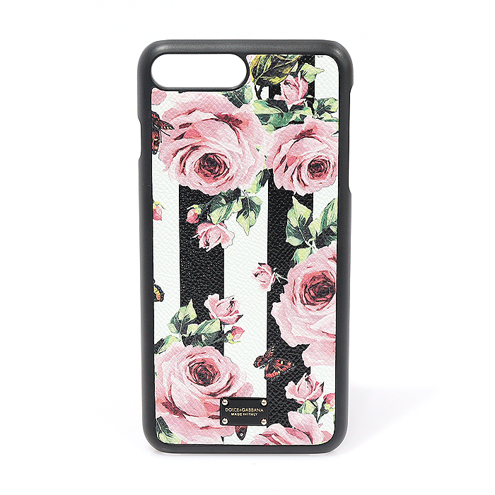 Dolce &amp; Gabbana (Dolce &amp; Gabbana) BI2236 AI921 Multi-Color Carpskin Rose Striped iPhone 7/8 Plus Phone Case