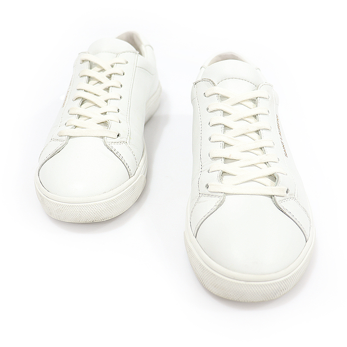 Saint Laurent 606831 White Capskin Andy Low-Cut Women&#039;s Snickers 37