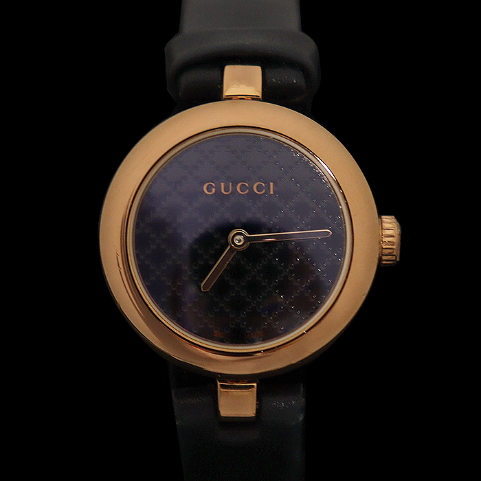Gucci (Gucci) 404233 YA141501 27 MM Rose Gold Black PVD Quartz Diamantishima Women&#039;s Clock