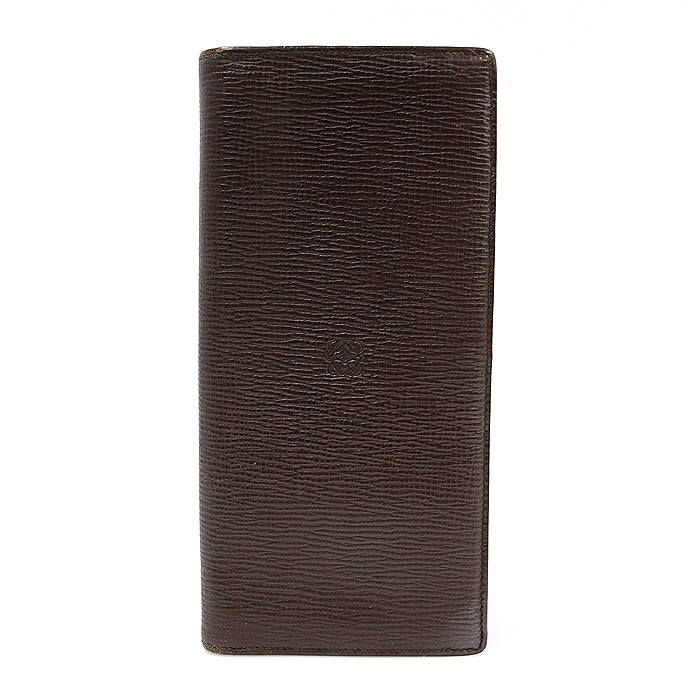 Loewe Brown Leather Anagram Bifold Long Wallet