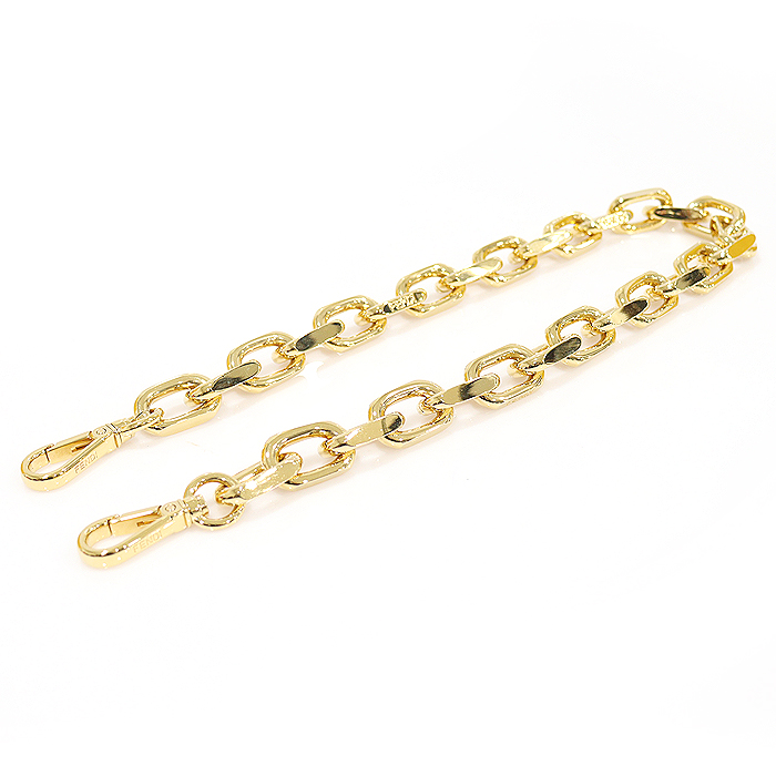 Fendi 8AV497 Gold Finish Metal Strap U-chain Shoulder Strap