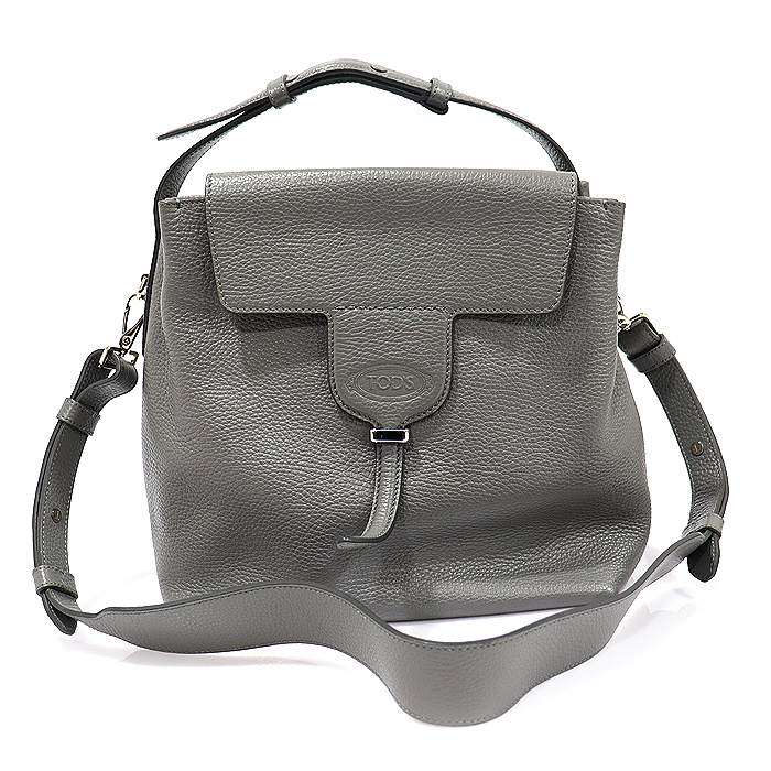 Tod&#039;s (Toz) XBWANXE9200 Gray Leather Silver Joy Small 2WAY