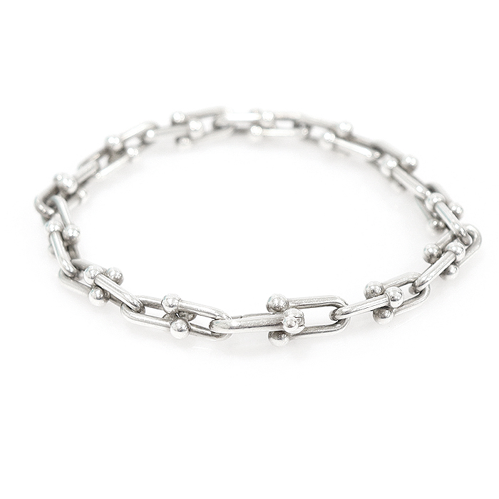 Tiffany &amp; Co. 60964858 925 Sterling Silver Tiffany Hard Wear Hardware Small Link Bracelet Bracelet