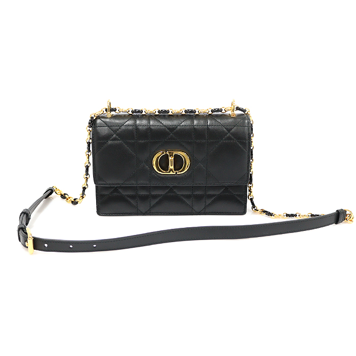 Dior (Christian Dior) S5169UDAX_M900 Black Macro Canage Ramskin MISS CARO Miss Caro Chain Mini Shoulder Bag