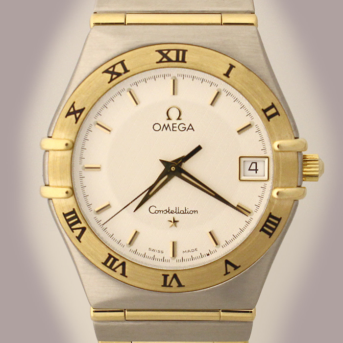 Omega(오메가) 1212.30 18K 옐로우골드 콤비 컨스틸레이션 풀바 남성용 시계