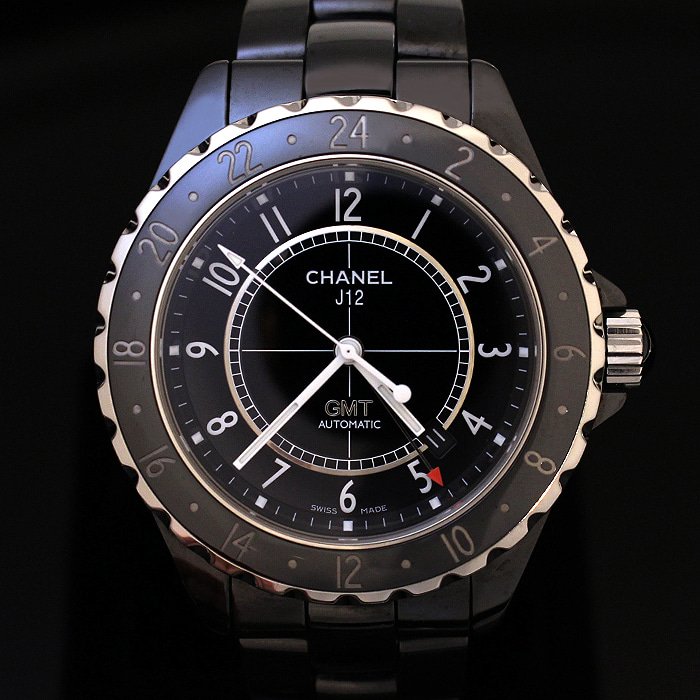 Chanel(샤넬) H2012 블랙 세라믹 42MM J12 GMT 오토매틱 남성용 시계