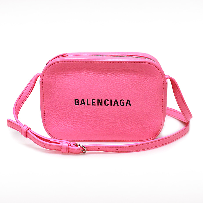 Balenciaga(발렌시아가) 552372 네온 핑크 레더 에브리데이 XS 카메라 크로스백