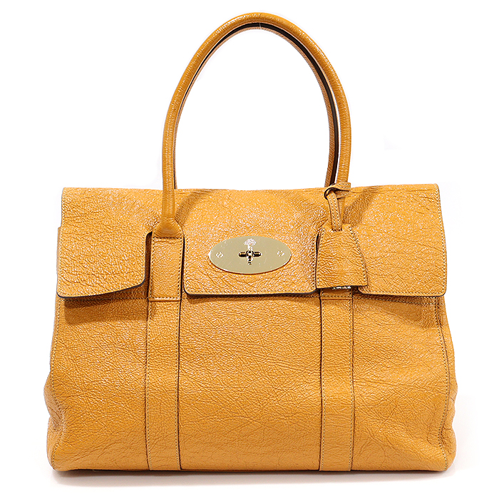 Mulberry HH1169 Camel Greyney Paident Gold Base Water Medium Tote Bag