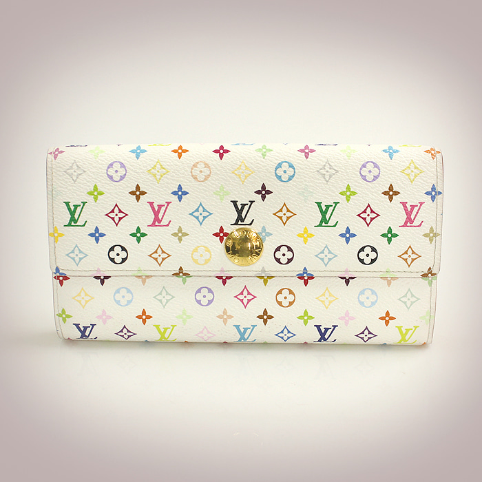 Louis Vuitton(루이비통) M93743 모노그램 멀티 화이트 사라 월릿 장지갑