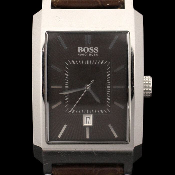 HUGO BOSS(휴고보스) HB 47.1.14.2076 스틸 쿼츠 가죽밴드 남성 시계