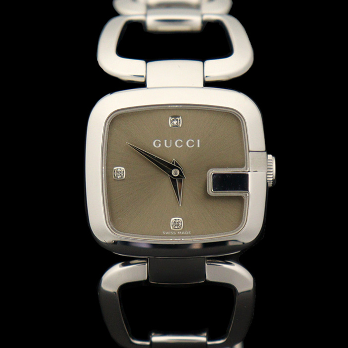 Gucci(구찌) YA125503 125.5 G-GUCCI 3포인트 다이아 팔찌 여성 시계