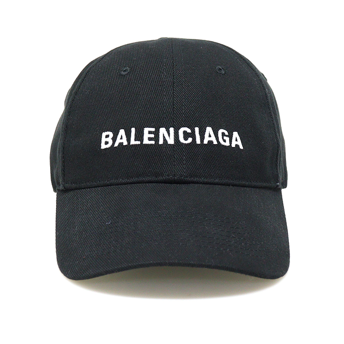 Balenciaga(발렌시아가) 529192 블랙 코튼 로고 베이스볼 캡 모자