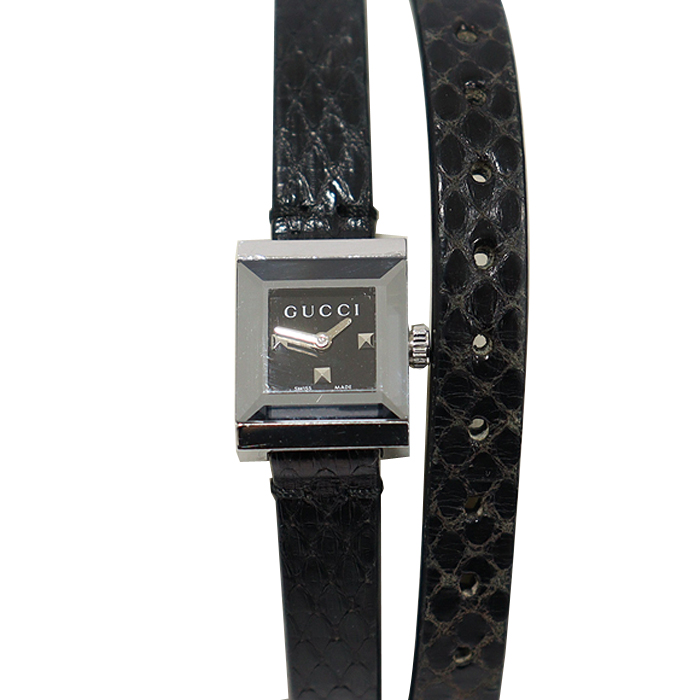 Gucci(구찌) YA128502 128.5 14MM 스틸 쿼츠 G-Frame 비 꿀벌 더블 투어 여성 시계