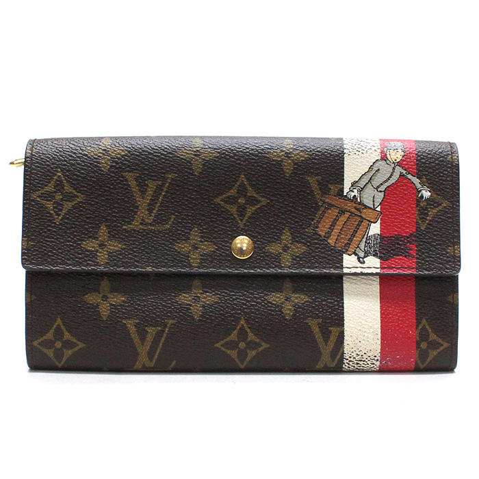 Louis Vuitton(루이비통) M60034 모노그램 캔버스 벨보이프린팅 사라 월릿 장지갑