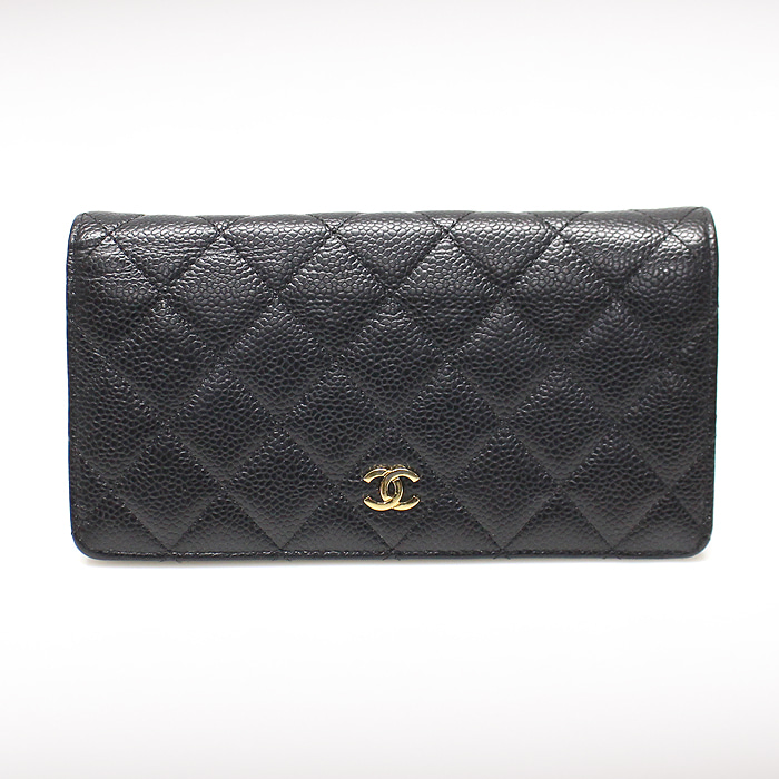 Chanel(샤넬) A31509 블랙 캐비어 금장 클래식 롱 플랩 장지갑 (20번대)