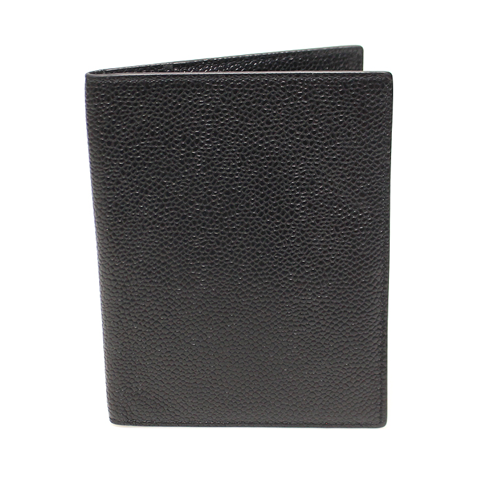 THOM BROWNE(톰브라운) MAW034A00198001 블랙 페블 그레인 레더 여권지갑