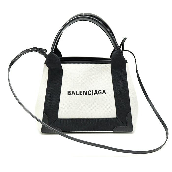 Balenciaga(발렌시아가) 390346 라이트 베이지 코튼 캔버스 카바스 쇼퍼 XS 토트 2WAY + 보조파우치