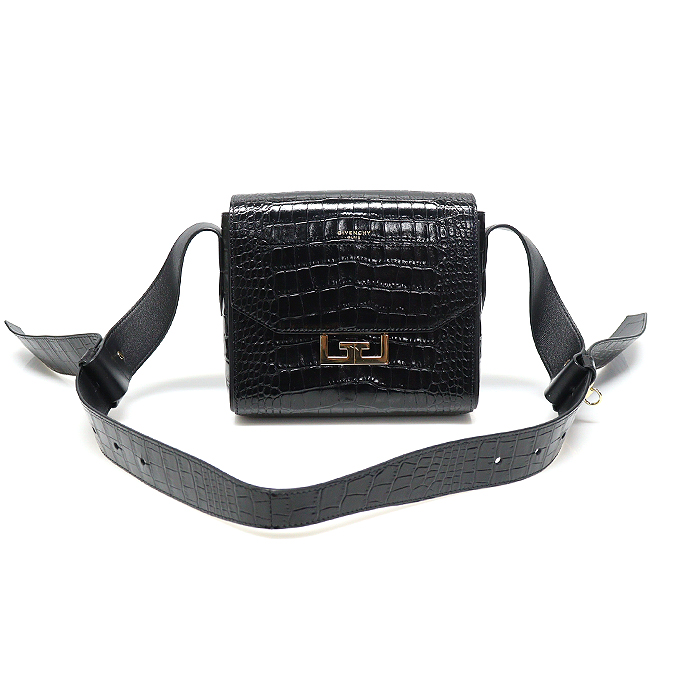 Givenchy(지방시) BB50B1B0LK 블랙 크로커다일 엠보스드 레더 금장 에덴 스몰 숄더백