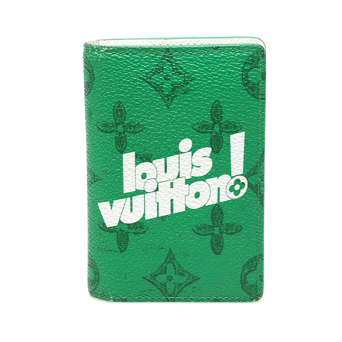 Louis Vuitton(루이비통) M80798 한정판 베르 그린 빈티지 모노그램 캔버스 포켓 오거나이저 카드지갑