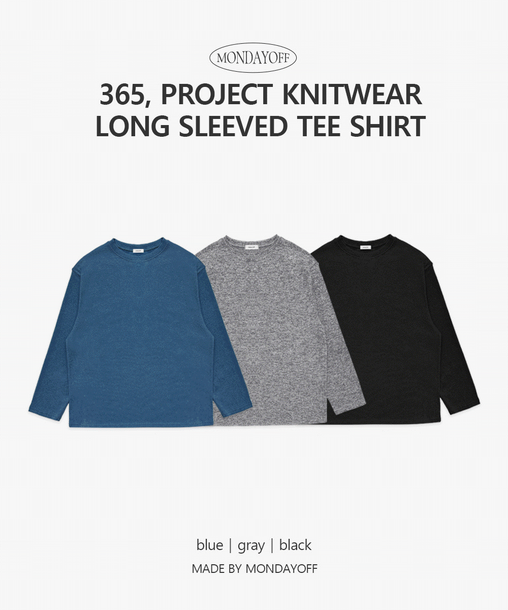 [1万枚販売] [MADE] 365、プロジェクト ニット紙 長袖 Tシャツ / 4color