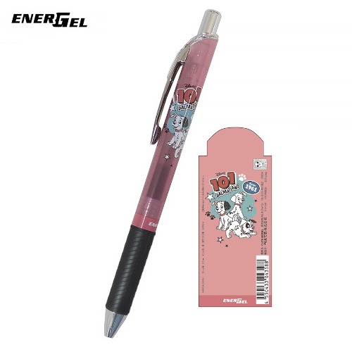 [펜] 펜텔 에너겔 캐릭터 볼펜 0.5mm / 디즈니 101마리 달마시안 핑크 반투명