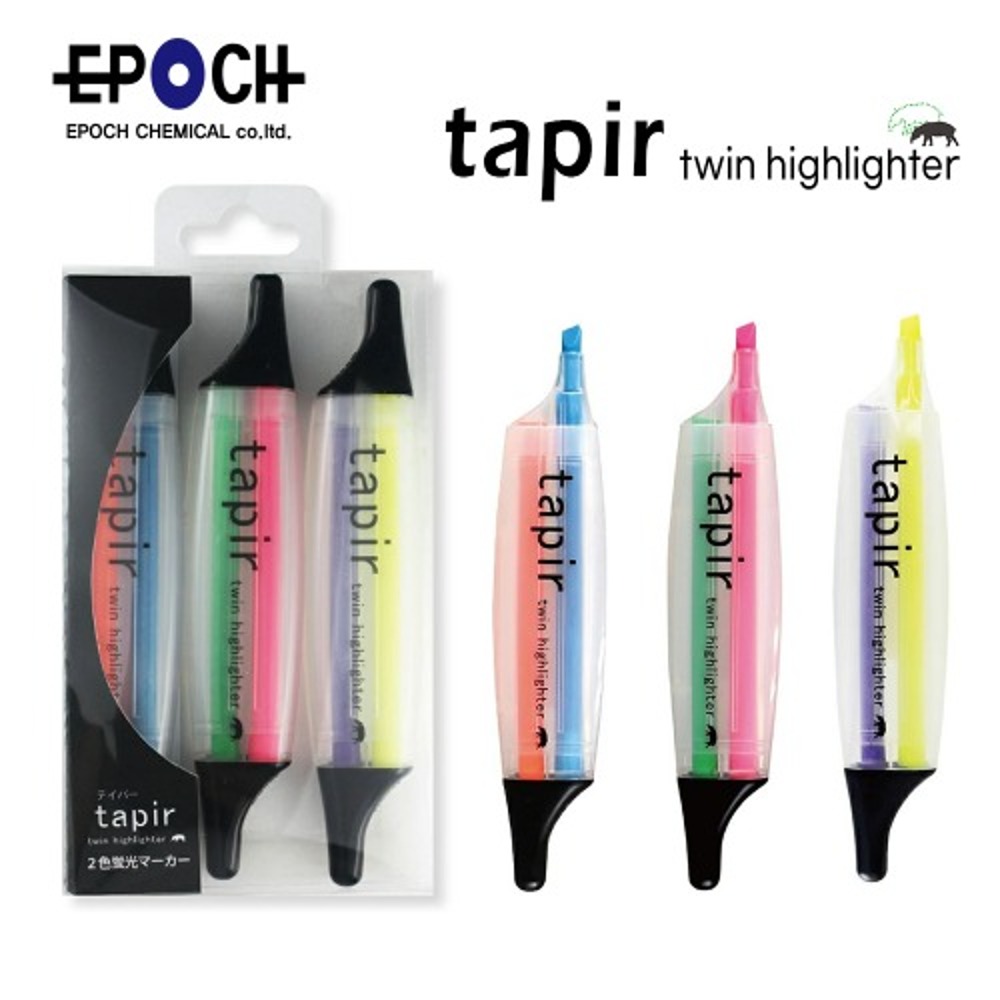 에포크 테이퍼 트윈 형광펜 양면 3색세트