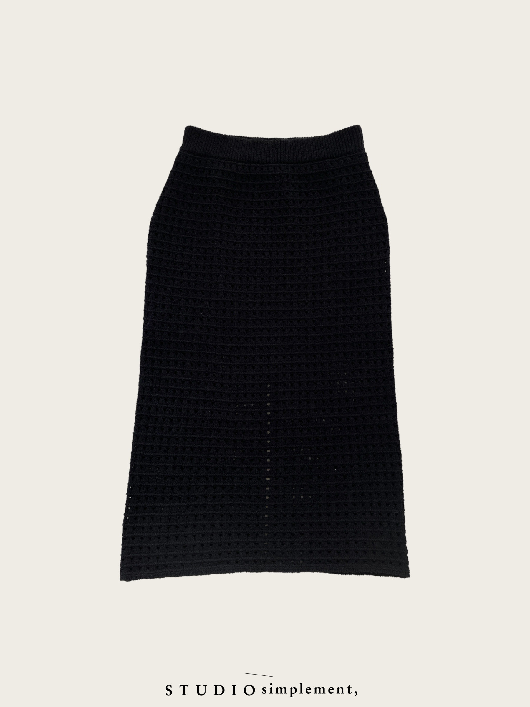 Fenetre Knit Skirt (black)