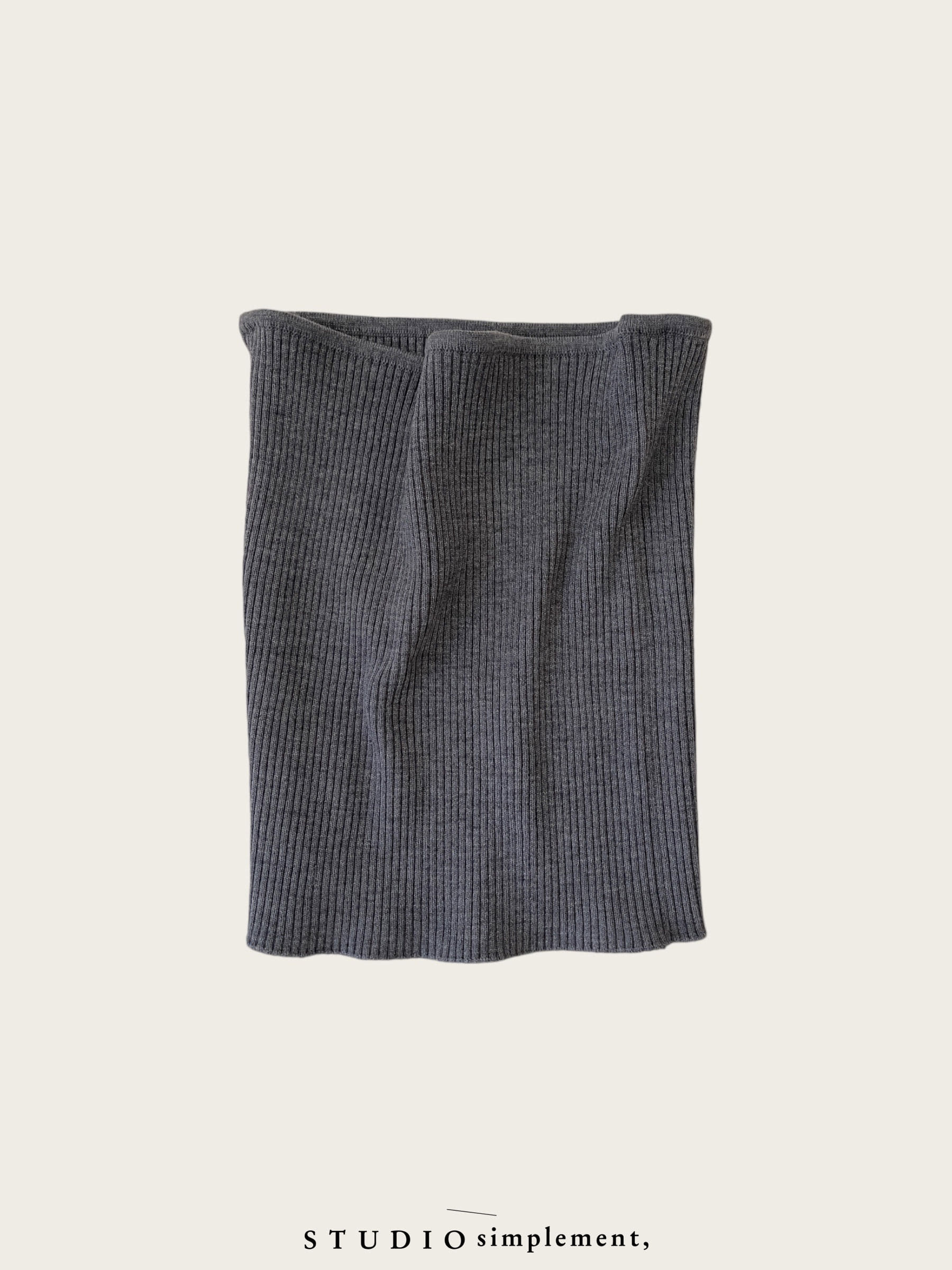 Suzanne Knit Tube top &amp; Neck warmer (gray)
