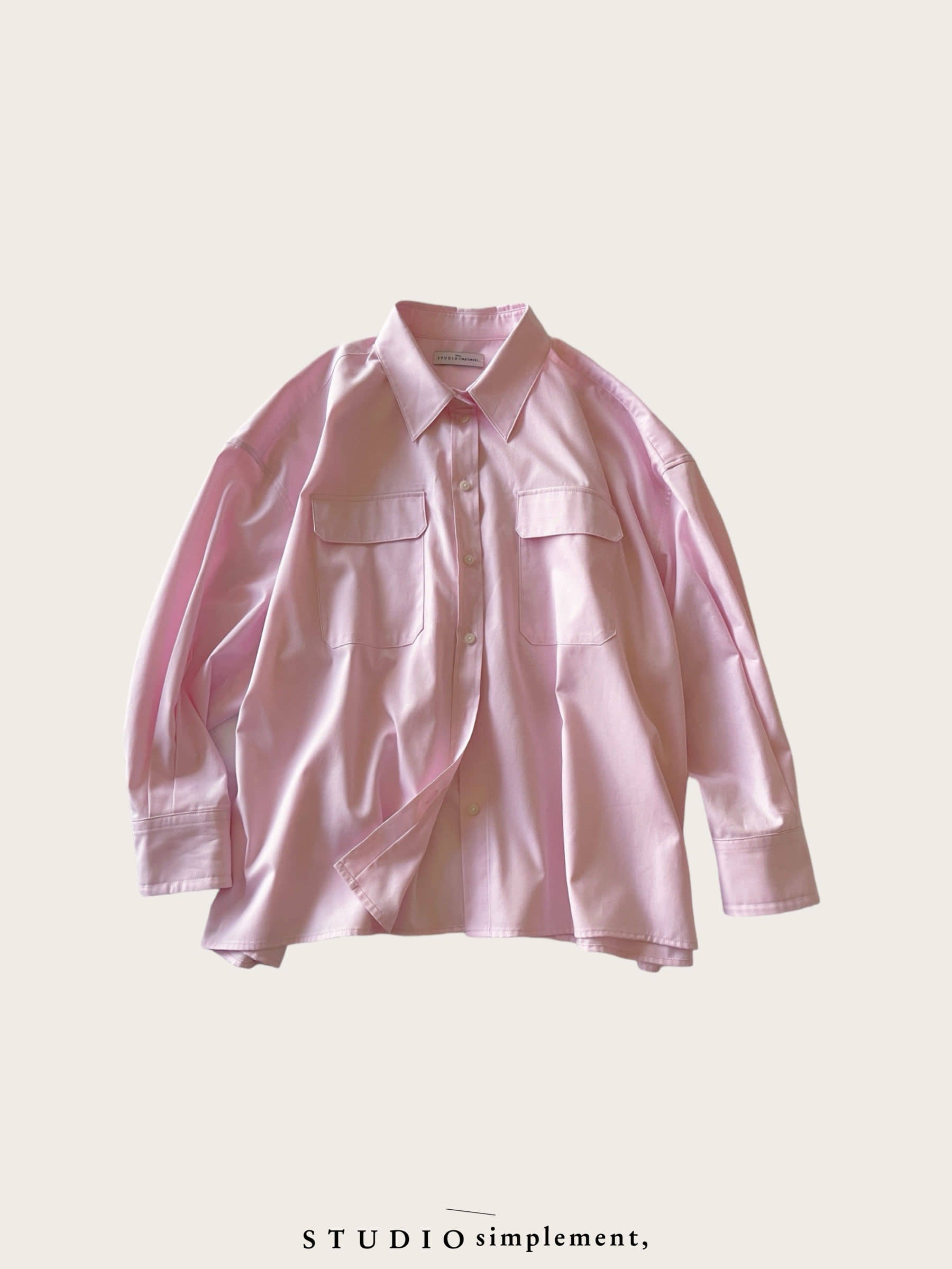 Rina Over Shirt (baby pink) (fabric by MAYFIS)