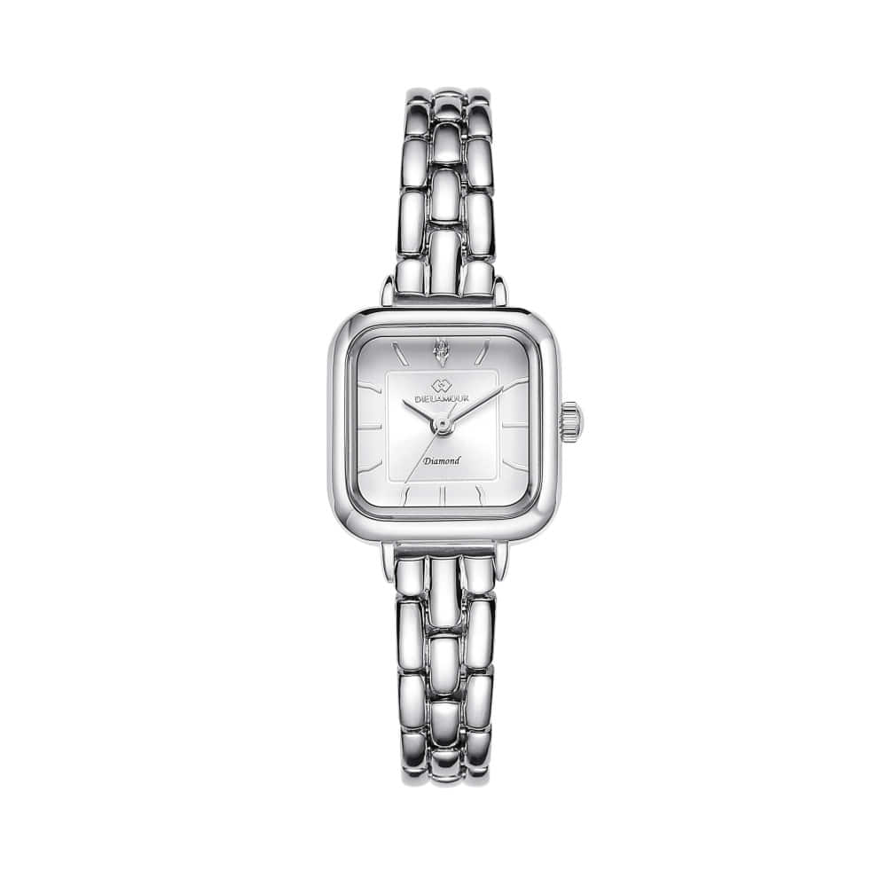 디유아모르 DAW6202M-SW 여성 메탈 시계 다이아몬드 특이한 손목 쿼츠 명품