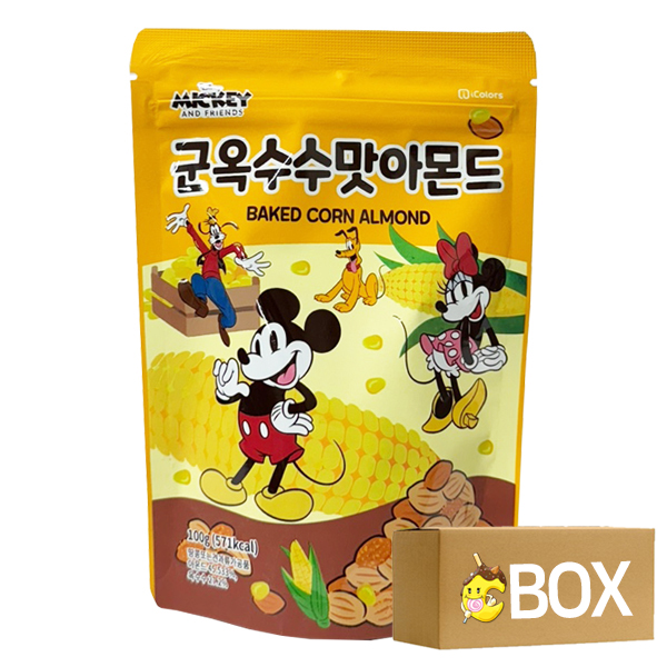 디즈니 군옥수수맛 아몬드 100g X 24개입 1박스