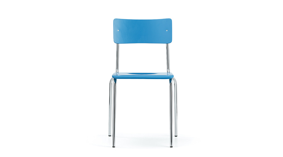 Comeback 041 ChairLight Blue Stained Beech/Chrome Frame (0404) 주문 후 5개월 소요