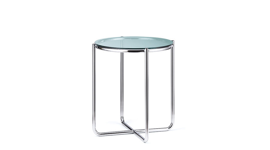 #Dessau Side Table H70데사우 사이드 테이블글라스 탑/크롬 프레임