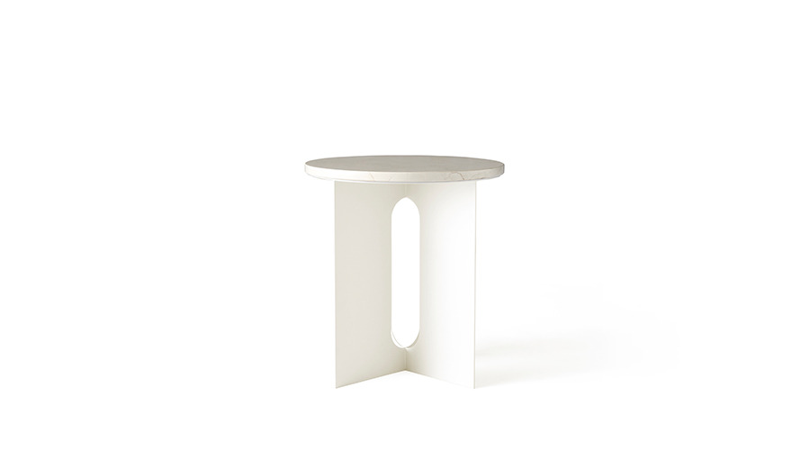 Androgyne Side Table+Marble Top안드로진 사이드 테이블+마블 탑아이보리 마블 탑/아이보리 스틸(1180649+1181649)주문 후 4개월 소요