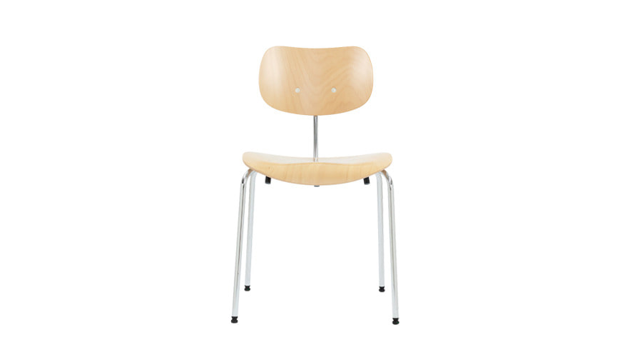 SE68 SU Chair (Stackable 11410)SE68 SU 체어 스태커블내추럴 스테인드/크롬 프레임