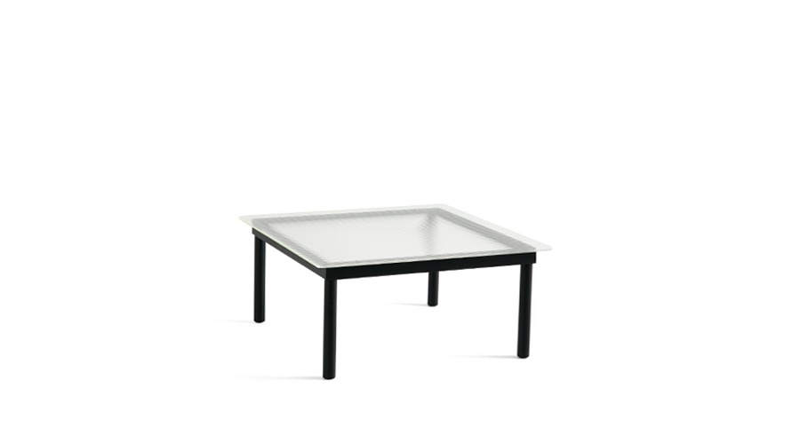 Kofi Table (941741) 코피 테이블Clear Reeded Glass/Black Water-Based Lacquered Oak주문 후 6개월 소요
