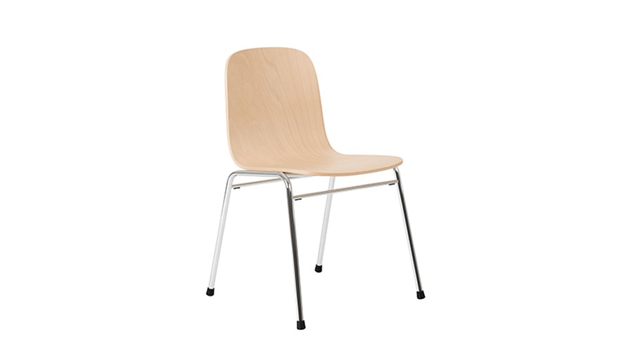 Touchwood Chair (20128) 터치우드 체어 비치/크롬