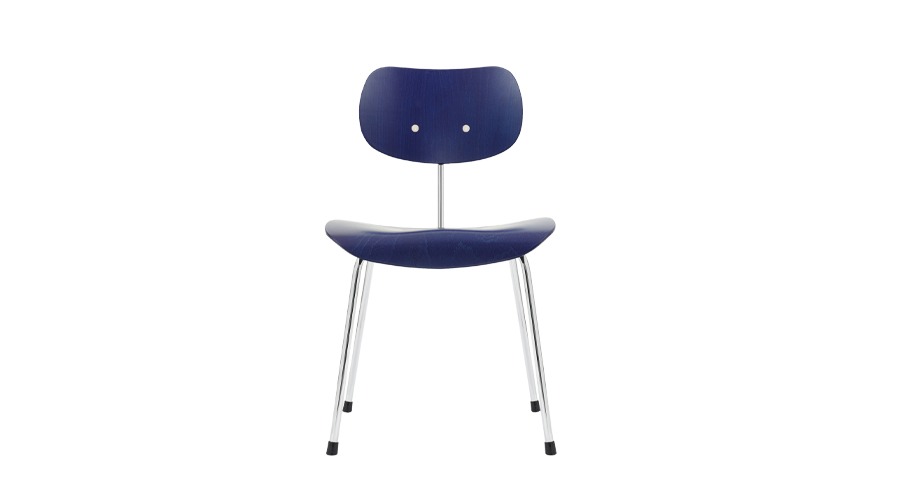 SE68 Chair (Non-stackable 19003)SE68 체어 논스태커블 코발트 블루 스테인드 (RAL5013)/크롬 프레임