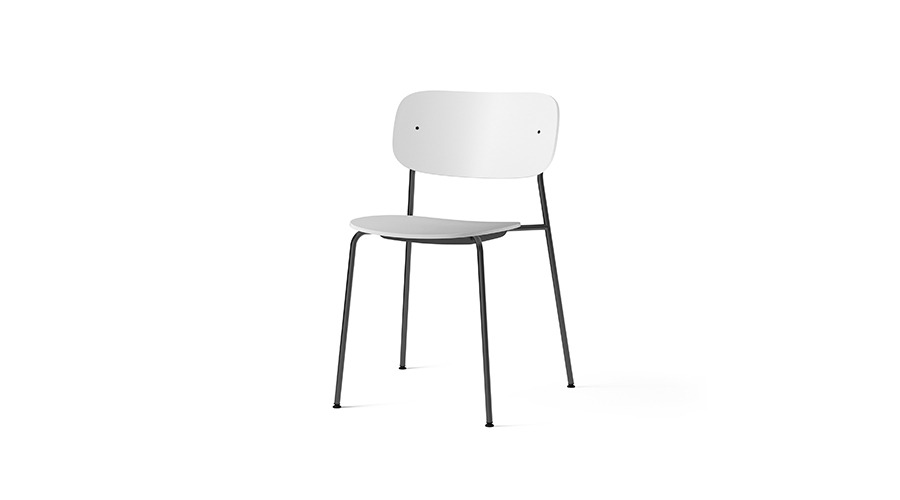 *Co Dining Chair, Plastic 코 다이닝 체어, 플라스틱화이트/블랙 스틸(1189002)