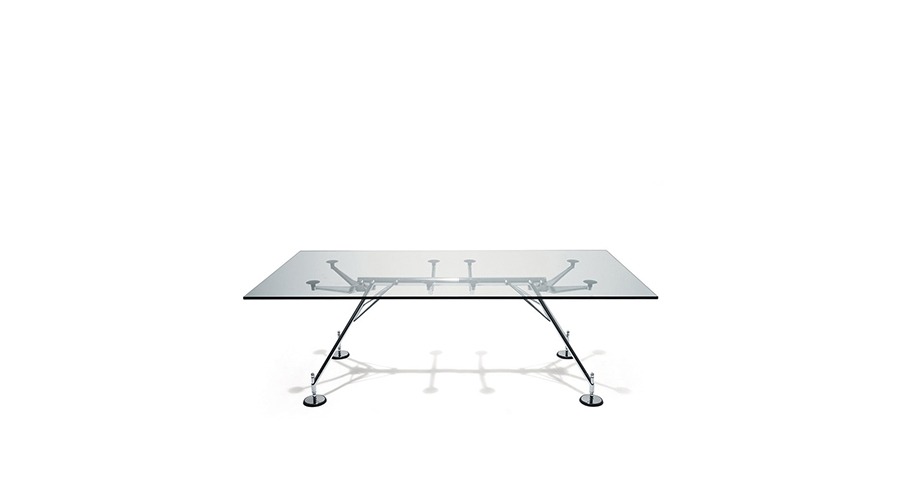 Nomos Table 1800노모스 테이블 1800글라스 탑(이태리유리 상판 1.6T) / 크롬 베이스