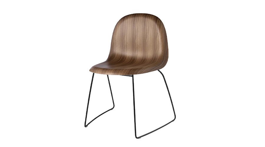 3D Dining Chair 3D 다이닝 체어우드 쉘/슬레지2 base colors(10769, 20203)