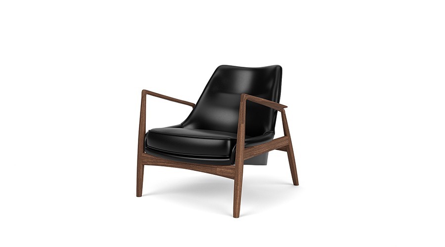 The Seal Lounge Chair, Low Back Uph.더 실 라운지 체어, 로우백 업홀스터리Dakar #0842(블랙)/월넛 (1226005 PC1L)
