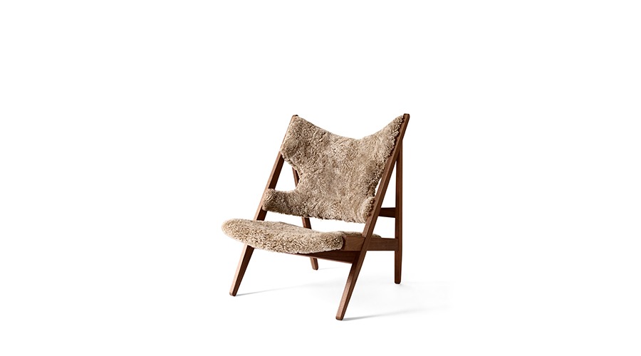 Knitting Lounge Chair Sheepskin니팅 라운지 체어 십스킨Cork #19 누가/월넛 베이스(9682006/9682919 PC3L)