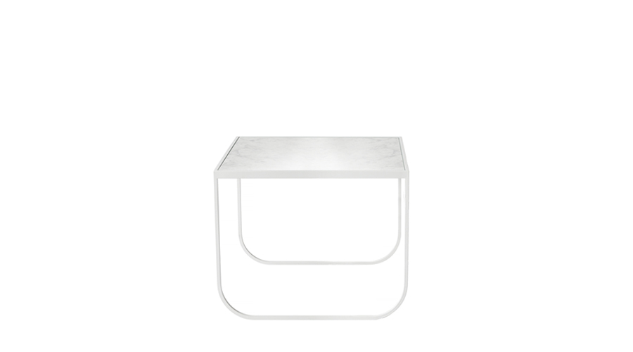 #Tati Sidetable Sq High 63.5*63.5*50 (0200030215)marble/white