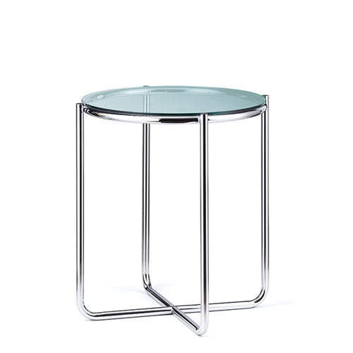 #Dessau Side Table H70데사우 사이드 테이블글라스 탑/크롬 프레임