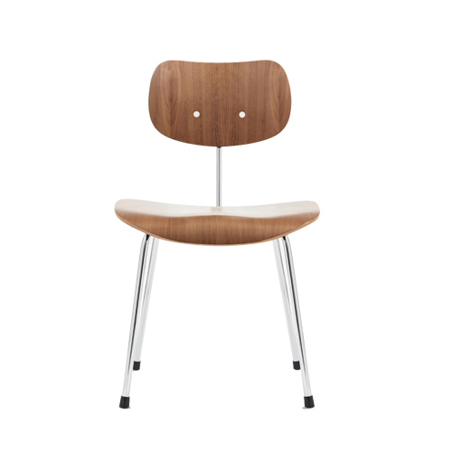 SE68 Chair (Non-stackable 12143)SE68 체어 논스태커블월넛/크롬  프레임